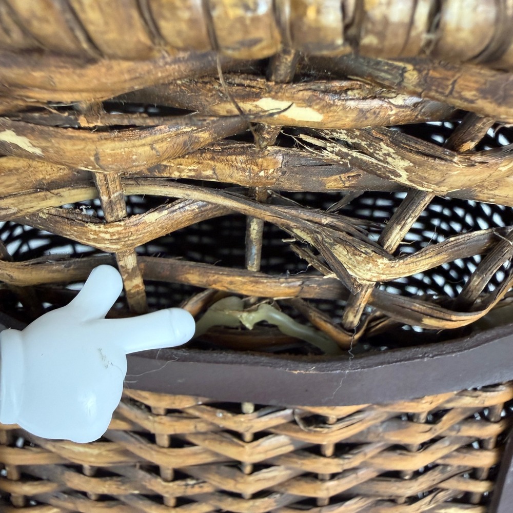 Vtg/antique Adirondack Trapper Pack Basket Woven Rustic Lodge Decor 16" - Picture 15 of 16